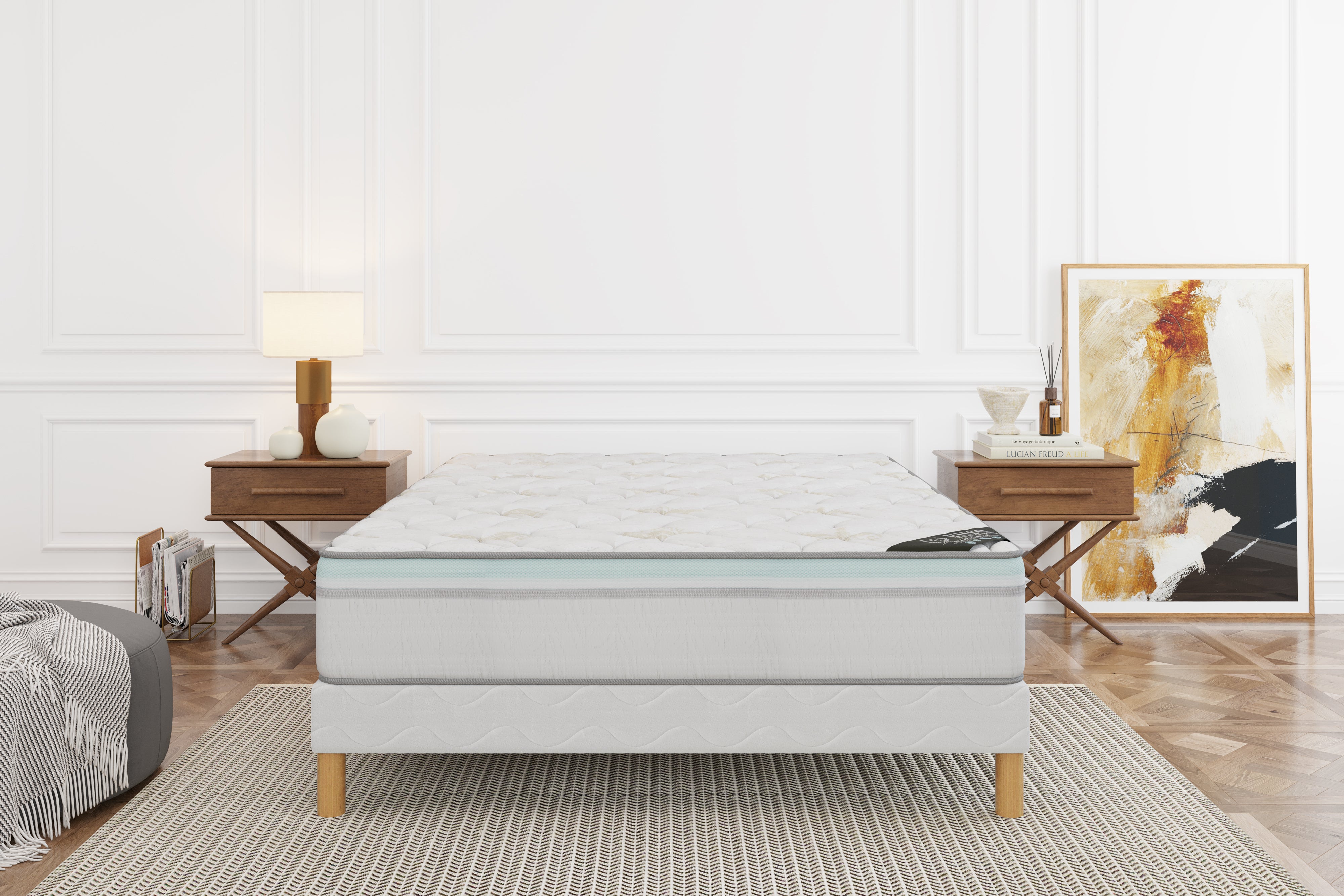 Ensemble ALOE VERA Sommier + Matelas Hauteur 27cm
