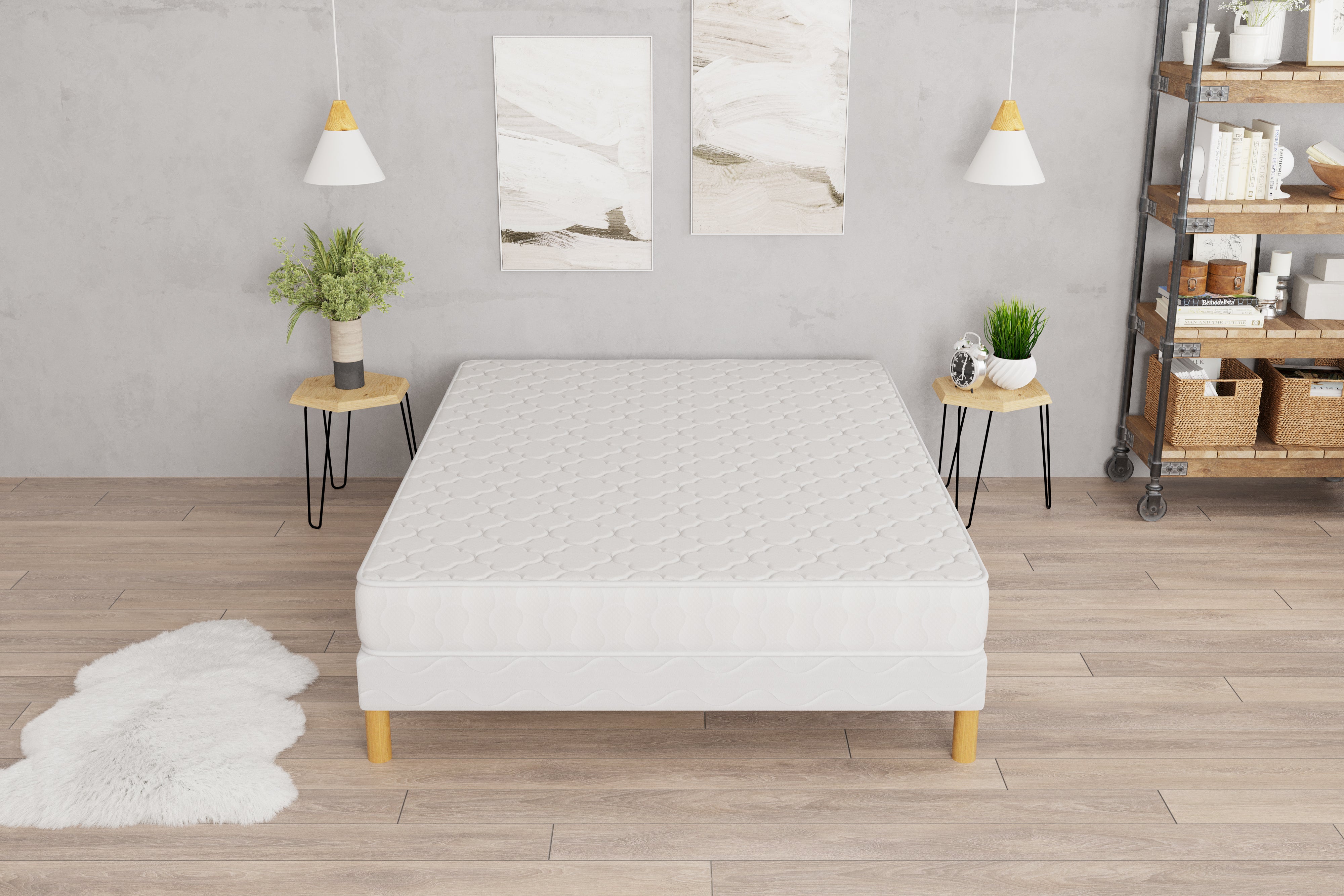 Ensemble CONFORT+ Sommier + Matelas Hauteur 17cm