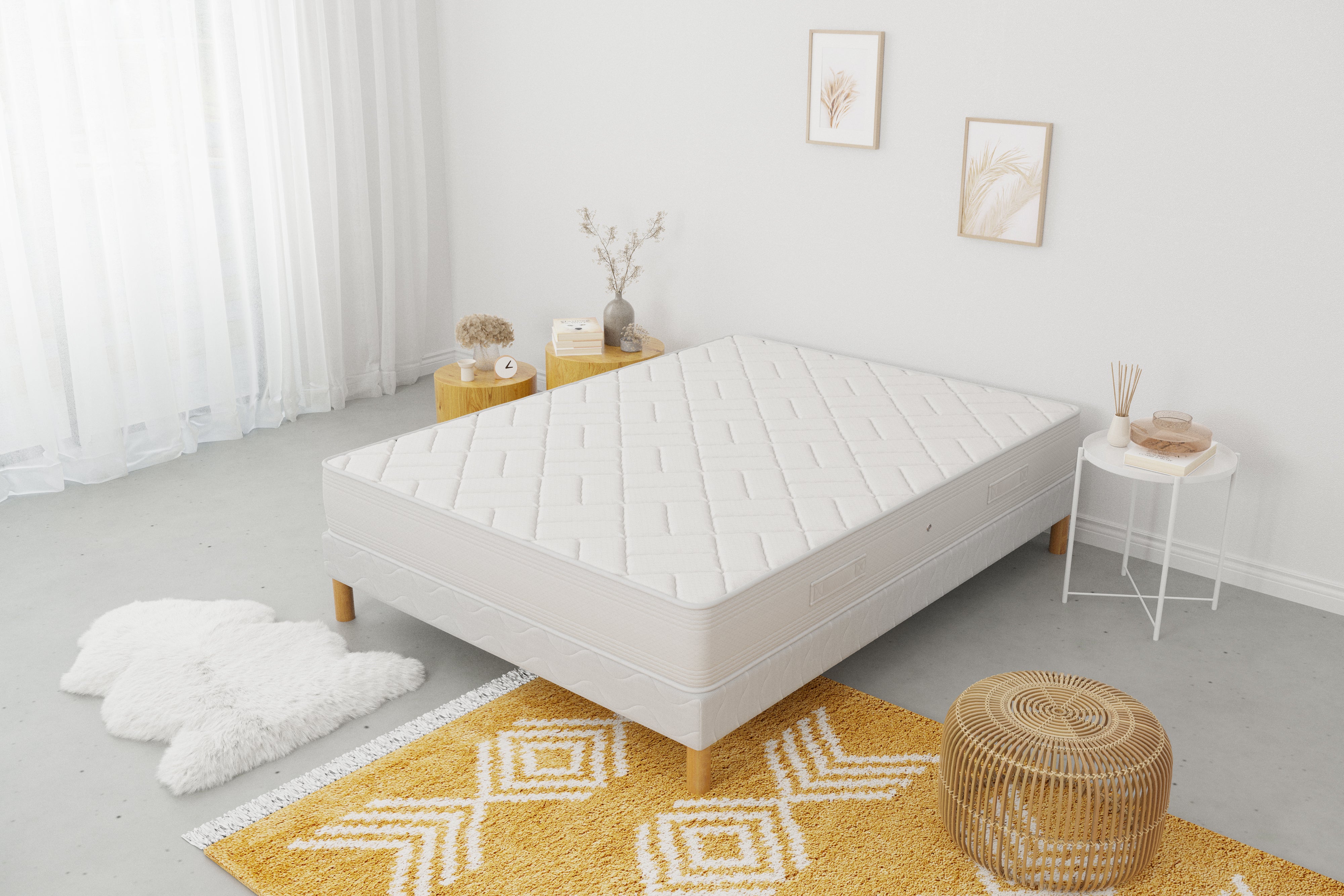 Ensemble ZEN Sommier + Matelas Hauteur 20cm