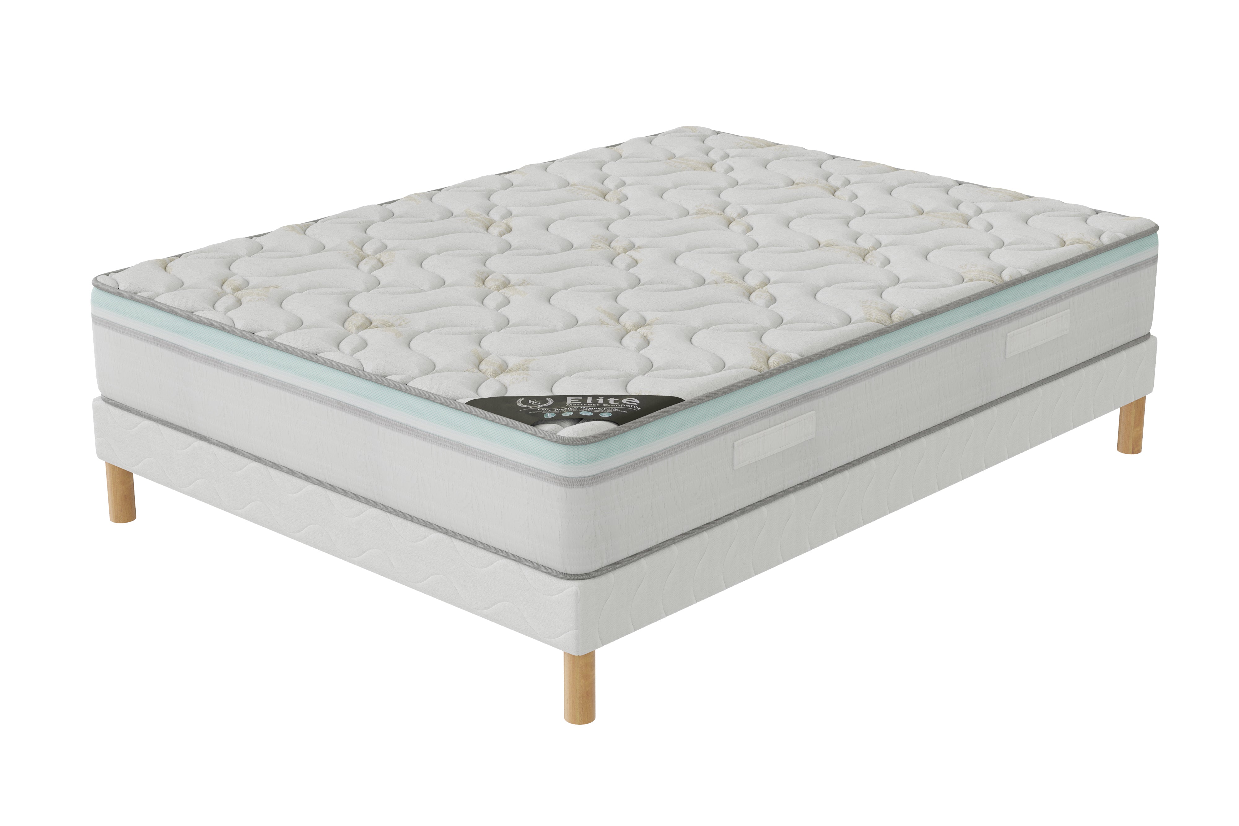 Ensemble ALOE VERA Sommier + Matelas Hauteur 27cm