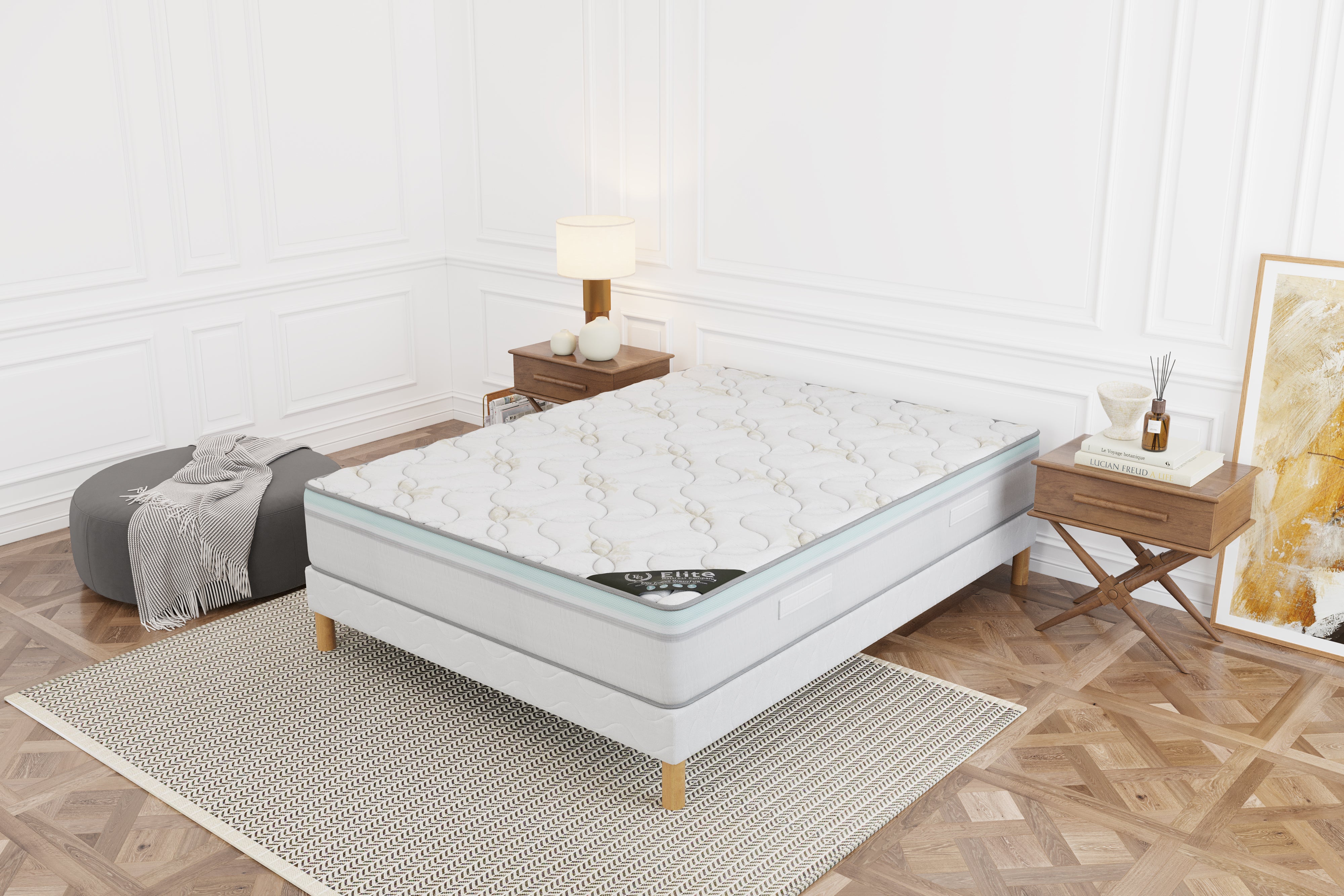 Ensemble ALOE VERA Sommier + Matelas Hauteur 27cm