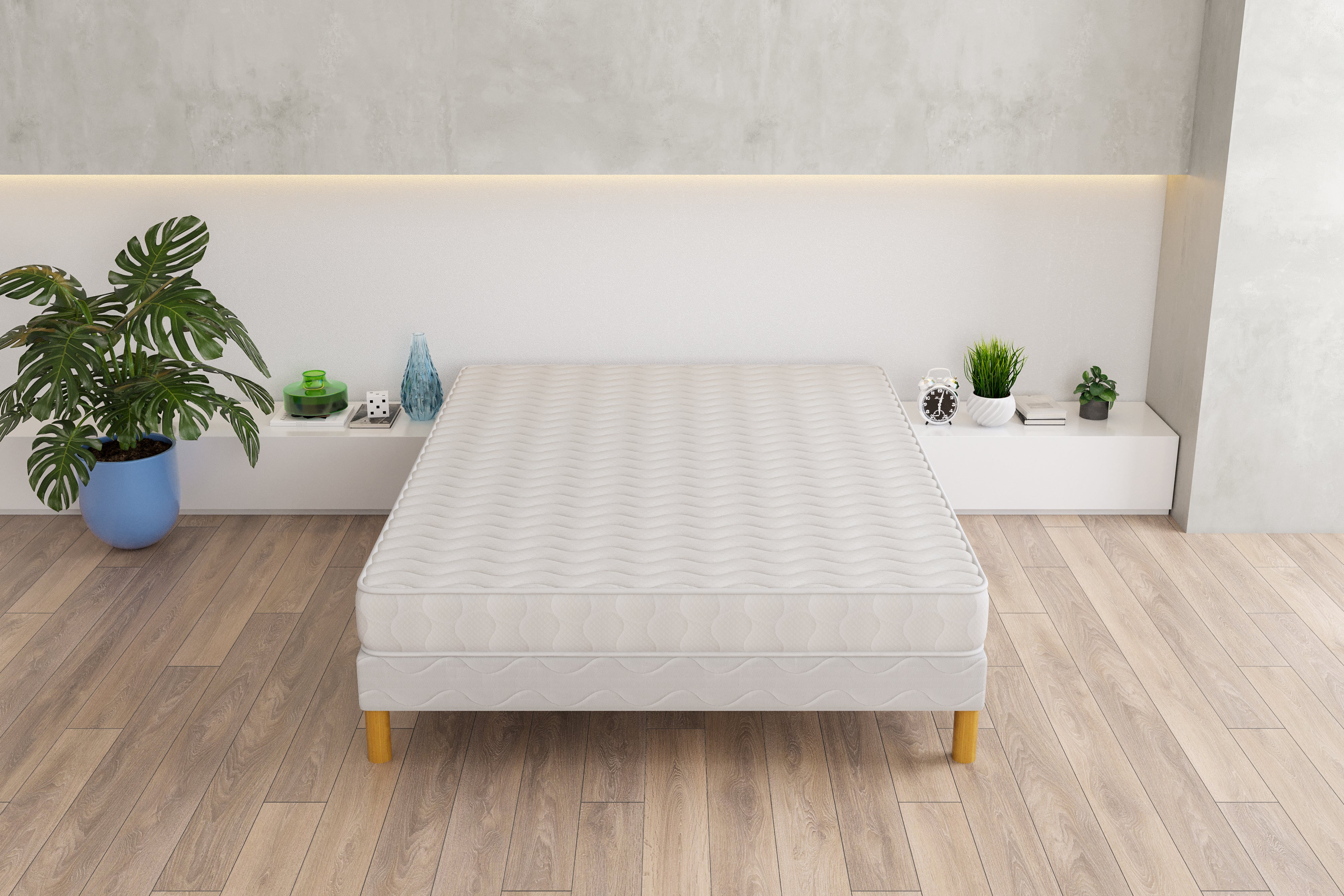 Ensemble CONFORT Sommier + Matelas Hauteur 15cm