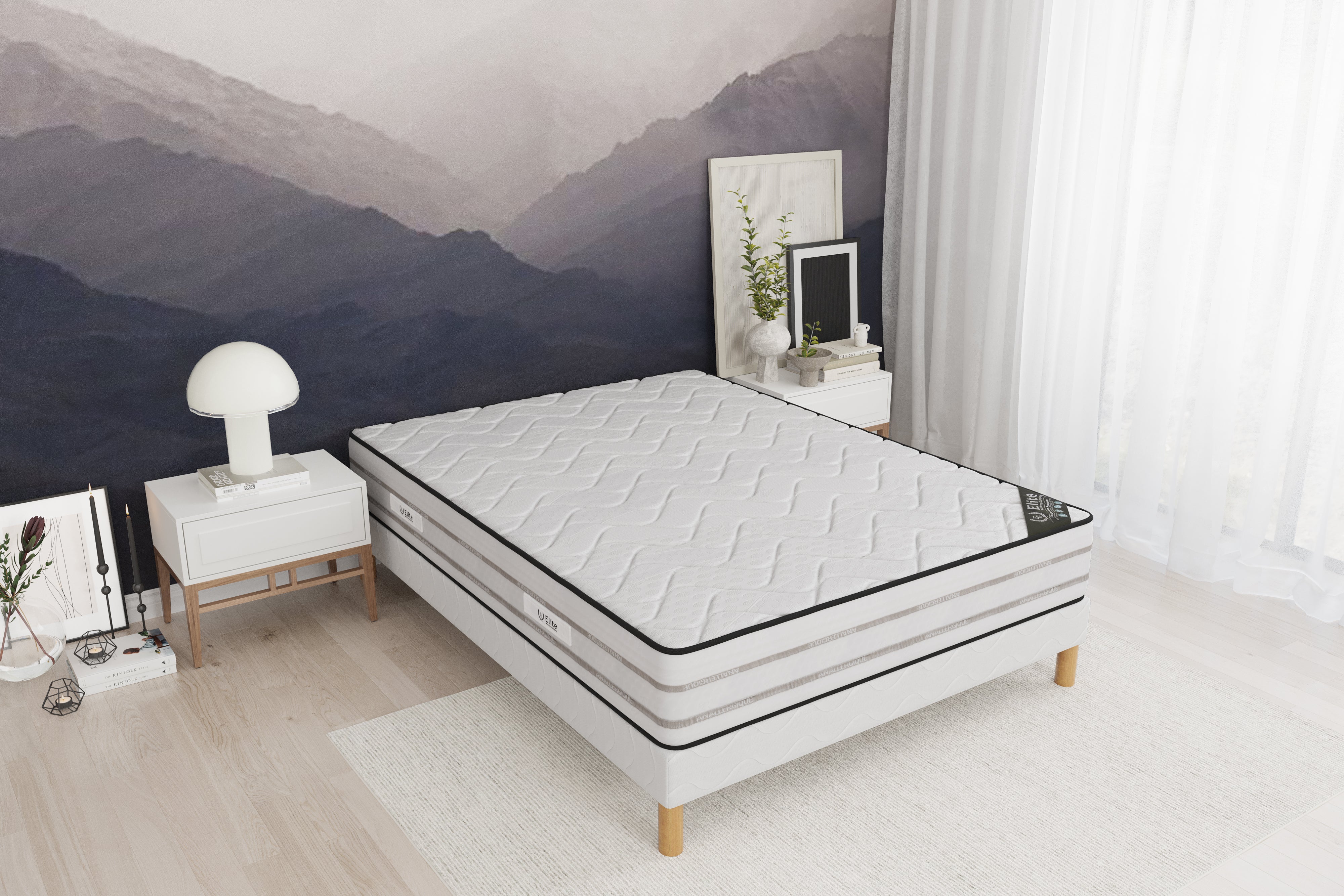 Ensemble MEMORYFOAM Sommier + Matelas Hauteur 25cm